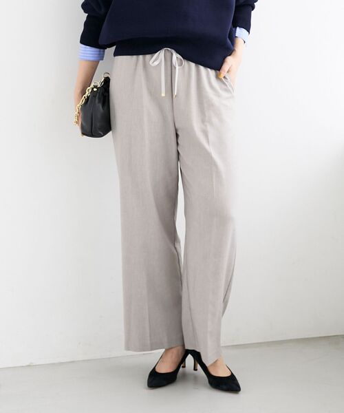 le.coeur blanc(ルクールブラン)の「《名品★履きやすさ抜群!》アサレチックイージーワイドパンツ(その他パンツ・レディース・ネイビー/サンドベージュ/ブルー/グレイッシュベージュ/ミント・40/38/36)」の3枚目の写真