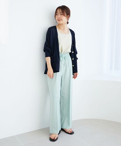 le.coeur blanc(ルクールブラン)の「《名品★履きやすさ抜群!》アサレチックイージーワイドパンツ(その他パンツ・レディース・ネイビー/サンドベージュ/ブルー/グレイッシュベージュ/ミント・40/38/36)」の21枚目の写真