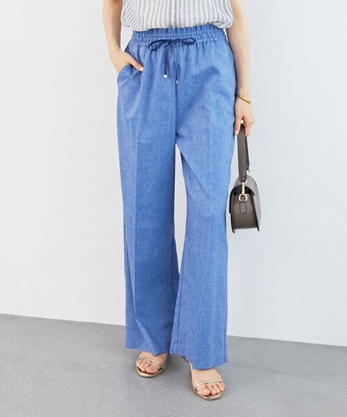 le.coeur blanc(ルクールブラン)の「《名品★履きやすさ抜群!》アサレチックイージーワイドパンツ(その他パンツ・レディース・ネイビー/サンドベージュ/ブルー/グレイッシュベージュ/ミント・40/38/36)」の8枚目の写真