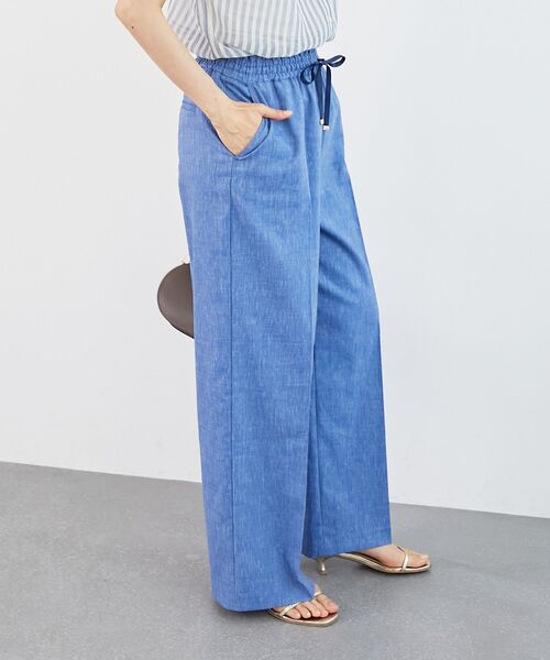 le.coeur blanc(ルクールブラン)の「《名品★履きやすさ抜群!》アサレチックイージーワイドパンツ(その他パンツ・レディース・ネイビー/サンドベージュ/ブルー/グレイッシュベージュ/ミント・40/38/36)」の10枚目の写真