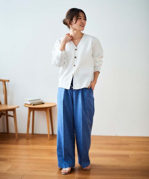 le.coeur blanc(ルクールブラン)の「《名品★履きやすさ抜群!》アサレチックイージーワイドパンツ(その他パンツ・レディース・ネイビー/サンドベージュ/ブルー/グレイッシュベージュ/ミント・40/38/36)」の19枚目の写真