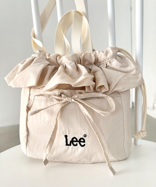 Lee（リー）の「Lee/リー フリル リボン ドロスト 2WAY 巾着 ショルダーバッグ/ギャザー バレエコア（ショルダーバッグ・レディース・ブラック/シルバー/ベージュ/ブルー・FREE）」の10枚目の写真