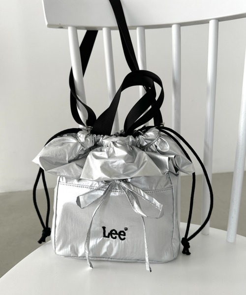 Lee（リー）の「Lee/リー フリル リボン ドロスト 2WAY 巾着 ショルダーバッグ/ギャザー バレエコア（ショルダーバッグ・レディース・ブラック/シルバー/ベージュ/ブルー・FREE）」の16枚目の写真