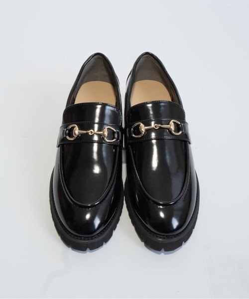 Fabby fabby（ファビィーファビィー）の「厚底ビットローファー（ローファー・レディース・ブラック系その他/ブラック/ベージュ・LARGE/MEDIUM/SMALL）」の4枚目の写真