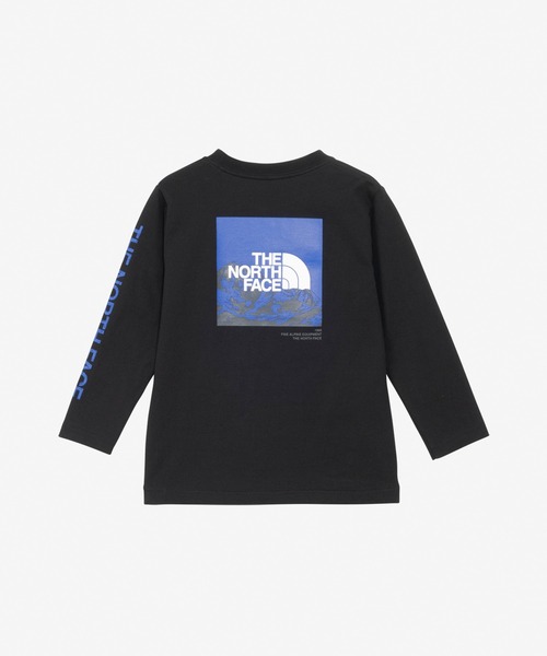 THE NORTH FACE（ザノースフェイス）の「THE NORTH FACE ザ・ノース・フェイス Tシャツ キッズ 長袖 ロンT バックプリント トドラーロングスリーブスリーブグラフィックティー NTT32537（Tシャツ/カットソー・キッズ・ブラック/ホワイト/ダークグリーン/ブラック系その他/ライトブルー・100cm/110cm/120cm）」の2枚目の写真