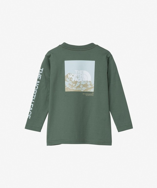 THE NORTH FACE（ザノースフェイス）の「THE NORTH FACE ザ・ノース・フェイス Tシャツ キッズ 長袖 ロンT バックプリント トドラーロングスリーブスリーブグラフィックティー NTT32537（Tシャツ/カットソー・キッズ・ブラック/ホワイト/ダークグリーン/ブラック系その他/ライトブルー・100cm/110cm/120cm）」の4枚目の写真