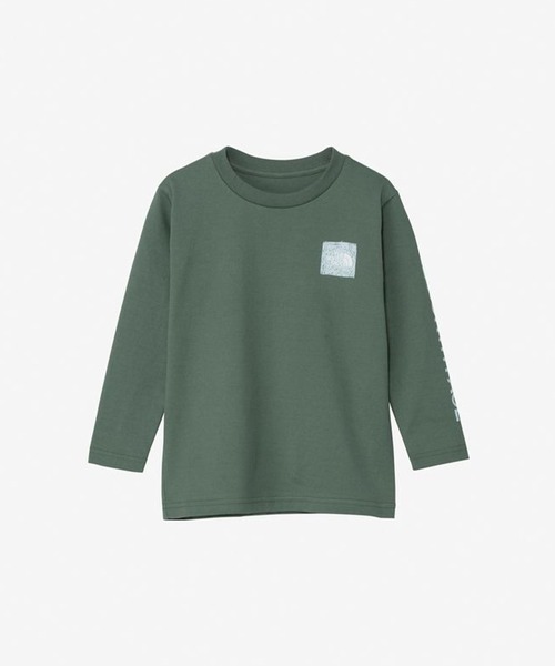THE NORTH FACE（ザノースフェイス）の「THE NORTH FACE ザ・ノース・フェイス Tシャツ キッズ 長袖 ロンT バックプリント トドラーロングスリーブスリーブグラフィックティー NTT32537（Tシャツ/カットソー・キッズ・ブラック/ホワイト/ダークグリーン/ブラック系その他/ライトブルー・100cm/110cm/120cm）」の7枚目の写真