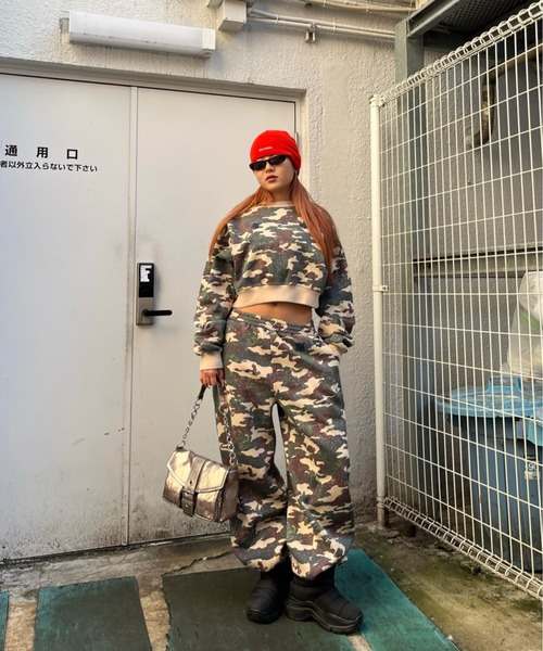 HTH(エイチティーエイチ)の「【HTH×jouetie】ロゴスウェットパンツ(スウェットパンツ・レディース・カモフラージュ/ブラック・FREE)」の7枚目の写真