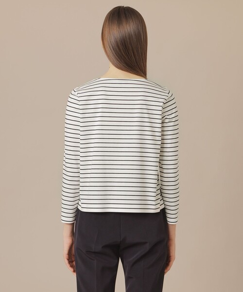 MACKINTOSH LONDON（マッキントッシュ ロンドン）の「プレーティング天竺ボーダープルオーバー（Tシャツ/カットソー・レディース・ブラック・38/40）」の5枚目の写真