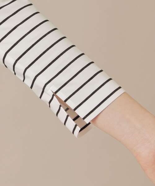 MACKINTOSH LONDON（マッキントッシュ ロンドン）の「プレーティング天竺ボーダープルオーバー（Tシャツ/カットソー・レディース・ブラック・38/40）」の6枚目の写真