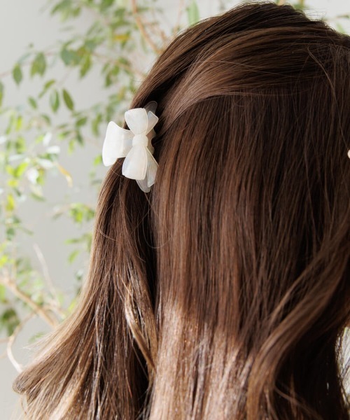 flower(フラワー)の「ジューシーリボンクリップ(バレッタ/ヘアクリップ・レディース・ホワイト/ブルー・FREE)」の14枚目の写真