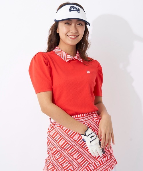 FILA GOLF(フィラゴルフ )の「パフスリーブ半袖シャツ(シャツ/ブラウス・レディース・レッド/ホワイト/ライトブルー・MEDIUM/LARGE/XX-SMALL/SMALL/X-LARGE)」の3枚目の写真