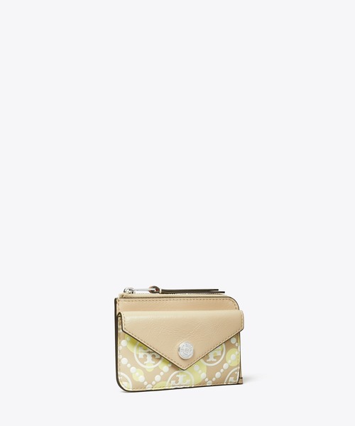 TORY BURCH【関税込み】ロゴプリント レザー カードケース 送料関税込☆TORY BURCH ロゴ レザー カードケース