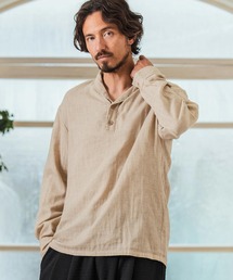 ms5974- Gauze Fabric Shawl Collar Shirts ショールカラーシャツ