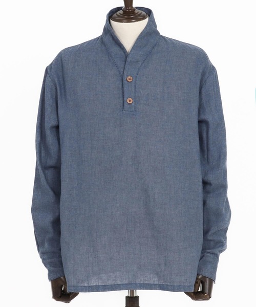 Magine(マージン)の「ms5974- Gauze Fabric Shawl Collar Shirts ショールカラーシャツ(シャツ/ブラウス・メンズ・チャコール/ブルー/ライトベージュ・44/46/48)」の20枚目の写真