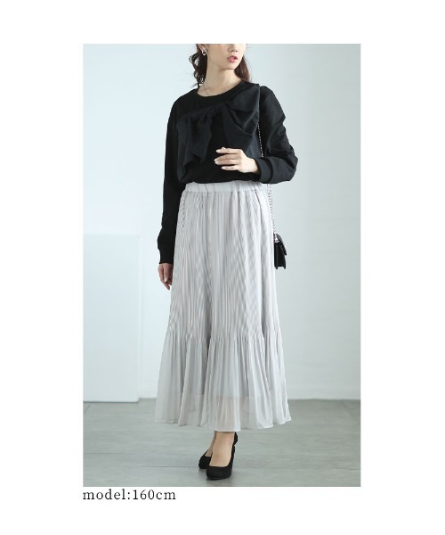 Sawa a la mode(サワアラモード)の「ビックリボンモチーフ付きカットソー(Tシャツ/カットソー・レディース・ホワイト/ブラック・FREE)」の4枚目の写真