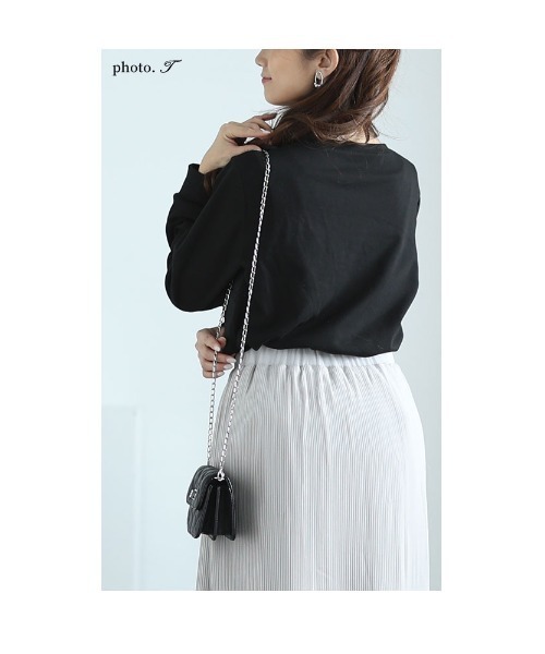Sawa a la mode(サワアラモード)の「ビックリボンモチーフ付きカットソー(Tシャツ/カットソー・レディース・ホワイト/ブラック・FREE)」の8枚目の写真