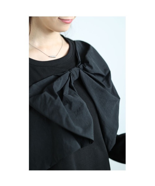 Sawa a la mode(サワアラモード)の「ビックリボンモチーフ付きカットソー(Tシャツ/カットソー・レディース・ホワイト/ブラック・FREE)」の9枚目の写真