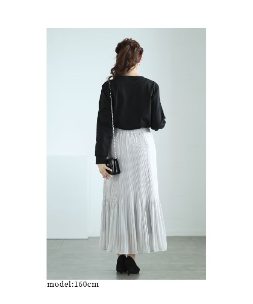 Sawa a la mode(サワアラモード)の「ビックリボンモチーフ付きカットソー(Tシャツ/カットソー・レディース・ホワイト/ブラック・FREE)」の11枚目の写真
