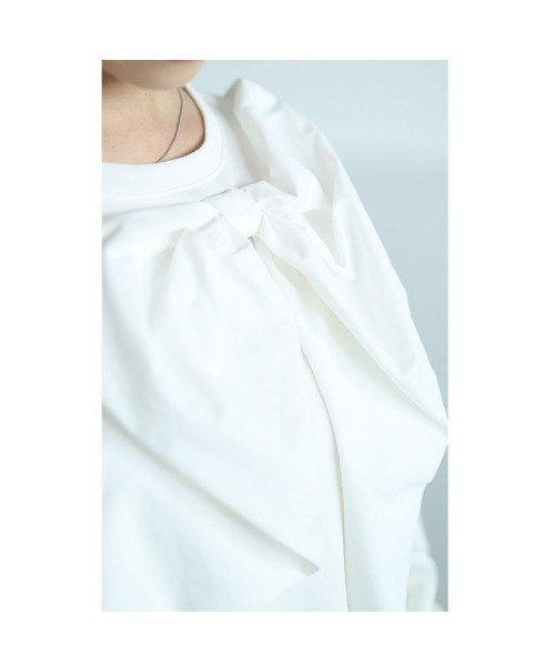 Sawa a la mode(サワアラモード)の「ビックリボンモチーフ付きカットソー(Tシャツ/カットソー・レディース・ホワイト/ブラック・FREE)」の16枚目の写真