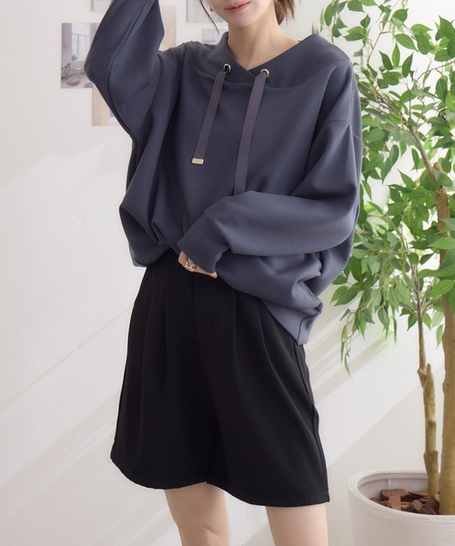 RU.TI.LE(ルチル)の「【RU.TI.LE】スフレタッチダンボールニットプルオーバー(Tシャツ/カットソー・レディース・ホワイト/チャコールグレー/ミント・MEDIUM)」の20枚目の写真
