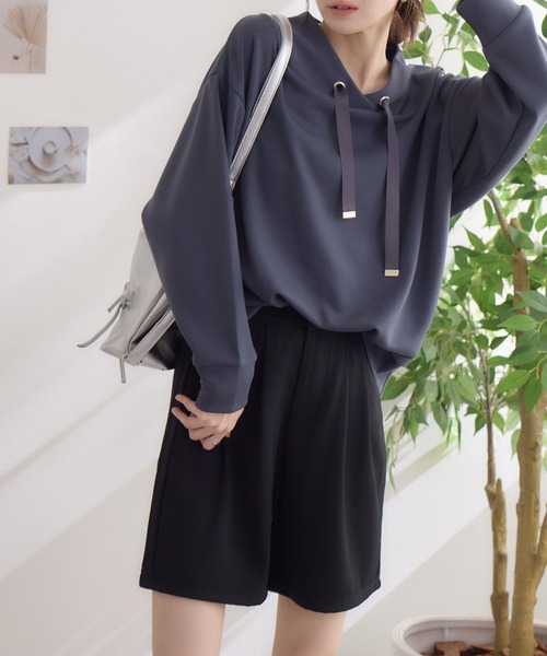 RU.TI.LE(ルチル)の「【RU.TI.LE】スフレタッチダンボールニットプルオーバー(Tシャツ/カットソー・レディース・ホワイト/チャコールグレー/ミント・MEDIUM)」の19枚目の写真
