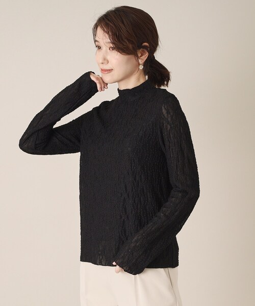 ITS'DEMO(イッツデモ)の「【洗濯機OK】レースプルオーバー(Tシャツ/カットソー・レディース・サックスブルー/ブラック/オフホワイト・00)」の22枚目の写真