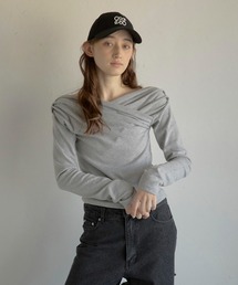 MINERTE（ミネルテ）の「【MINERTE】unbalanced offshoulder tops / スムース天竺オフショルロンT（Tシャツ/カットソー）」
