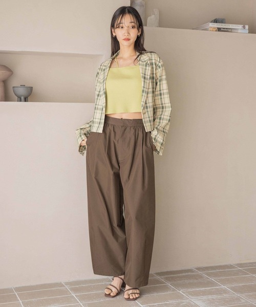 LOWRYS FARM（ローリーズファーム）の「ホップサックショートジャケット 243700（テーラードジャケット・レディース・アイボリー/グリーン/ブラウン/チャコールグレー・FREE）」の10枚目の写真