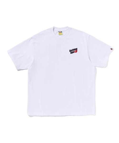 A BATHING APE☆CREST カレッジロゴ リラックスフィット BATHING APE LOGO RELAXED FIT TEE | bape.com