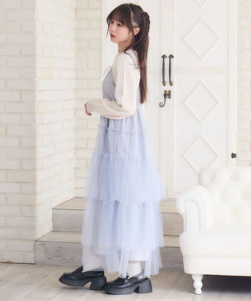 ems excite(エムズエキサイト)の「リボンティアードキャミOP(ワンピース・レディース・ブルー/ブラック系その他/ナチュラル・FREE)」の9枚目の写真