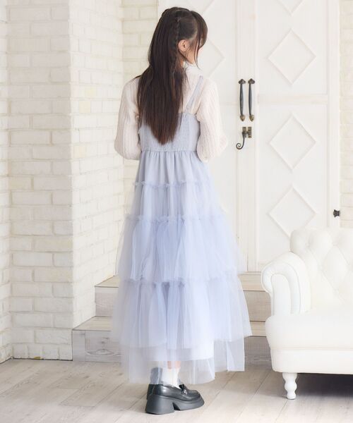 ems excite(エムズエキサイト)の「リボンティアードキャミOP(ワンピース・レディース・ブルー/ブラック系その他/ナチュラル・FREE)」の10枚目の写真