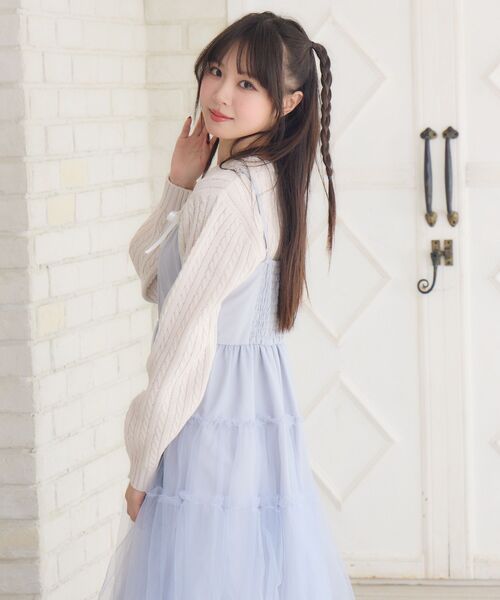 ems excite(エムズエキサイト)の「リボンティアードキャミOP(ワンピース・レディース・ブルー/ブラック系その他/ナチュラル・FREE)」の13枚目の写真