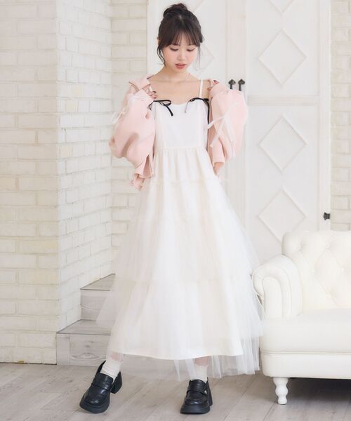 ems excite(エムズエキサイト)の「リボンティアードキャミOP(ワンピース・レディース・ブルー/ブラック系その他/ナチュラル・FREE)」の15枚目の写真