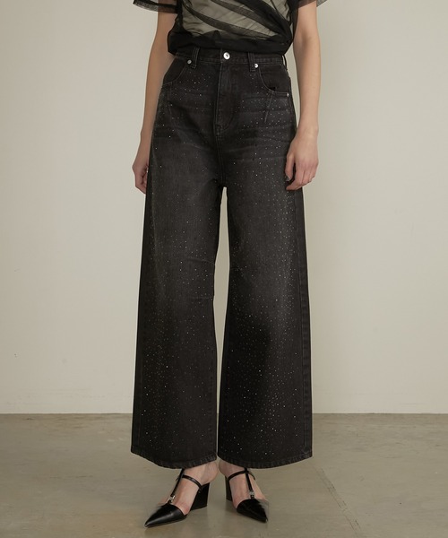 パンツ PRANK PROJECT Heart Bijou Denim Pants Hello Kitty Red Bow & Rhinestone Mom Jeans | Hot Topic