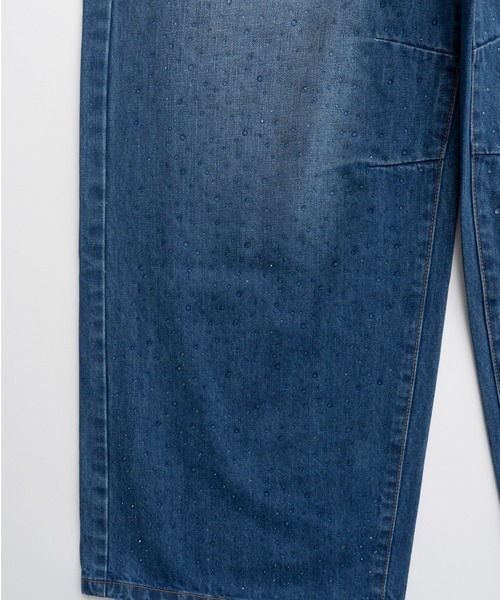 PRANK PROJECT（プランクプロジェクト）の「ドロップビジューデニムパンツ / Drop Jewel Denim Pants（デニムパンツ・レディース・ブラック/ブルー・36/38）」の9枚目の写真