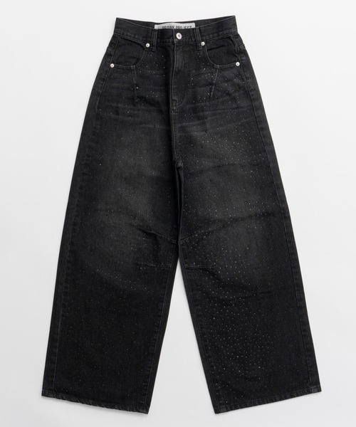 ドロップビジューデニムパンツ / Drop Jewel Denim Pants