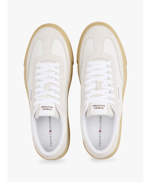 TOMMY HILFIGER（トミーヒルフィガー）の「カップセットサマーレザースニーカー（スニーカー・メンズ・ホワイト/アイボリー・26cm/26.5cm/27.5cm）」の6枚目の写真