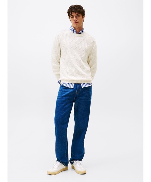 TOMMY HILFIGER（トミーヒルフィガー）の「カップセットサマーレザースニーカー（スニーカー・メンズ・ホワイト/アイボリー・26cm/26.5cm/27.5cm）」の9枚目の写真