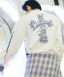 PIKO/ピコ 別注 フラワークロスロゴ ロングスリーブTシャツ