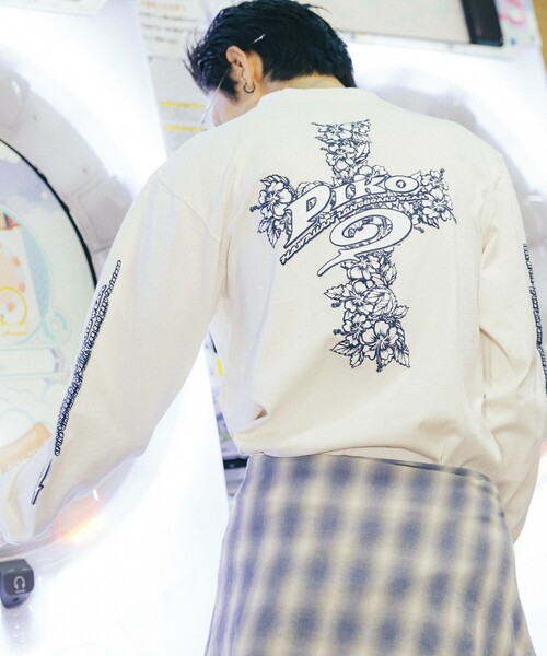 セール】PIKO/ピコ 別注 フラワークロスロゴ ロングスリーブTシャツ（T