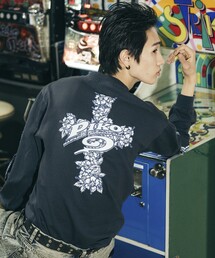 PIKO/ピコ 別注 フラワークロスロゴ ロングスリーブTシャツ