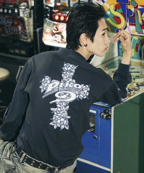 セール】PIKO/ピコ 別注 フラワークロスロゴ ロングスリーブTシャツ（T