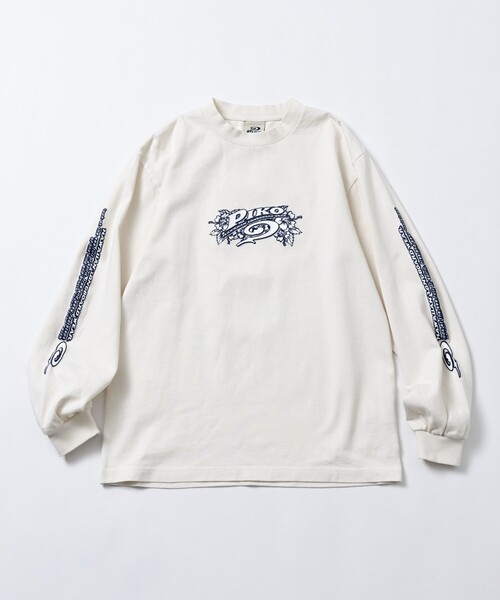 FREAK'S STORE(フリークスストア)の「PIKO/ピコ 別注 フラワークロスロゴ ロングスリーブTシャツ(Tシャツ/カットソー・メンズ・ブルー/オフホワイト/ブラック・X-LARGE/LARGE/MEDIUM)」の11枚目の写真