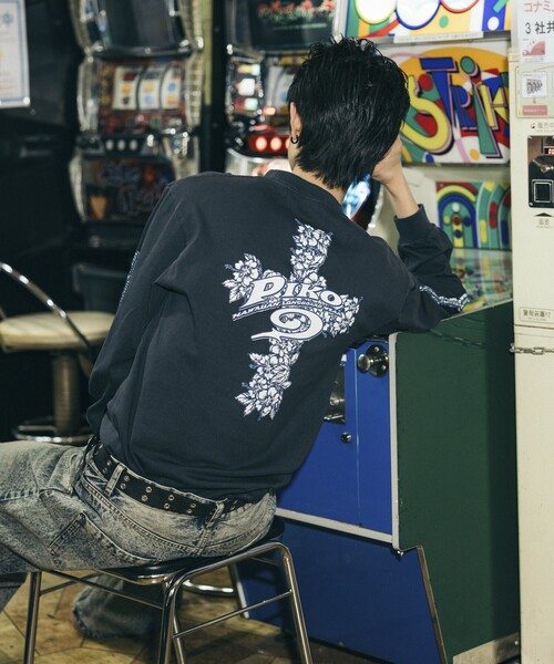 セール】PIKO/ピコ 別注 フラワークロスロゴ ロングスリーブTシャツ（T