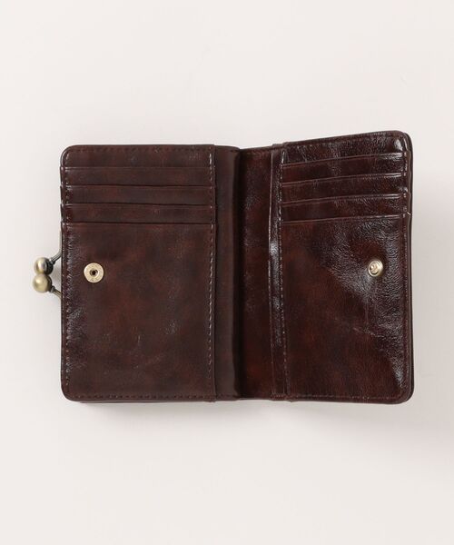 An+u（アンユー）の「レザー×ガマグチ ミドルウォレット leather purse（財布・レディース・ダークブラウン/グリーン/ブラック/ブラウン・FREE）」の6枚目の写真