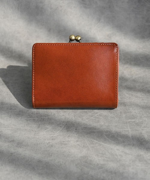 An+u（アンユー）の「レザー×ガマグチ ミドルウォレット leather purse（財布・レディース・ダークブラウン/グリーン/ブラック/ブラウン・FREE）」の3枚目の写真