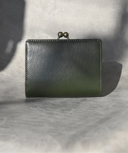 An+u（アンユー）の「レザー×ガマグチ ミドルウォレット leather purse（財布・レディース・ダークブラウン/グリーン/ブラック/ブラウン・FREE）」の4枚目の写真