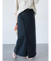 Lugnoncure | ラップ風デニムスカート《2025spring catalog item》(スカート)