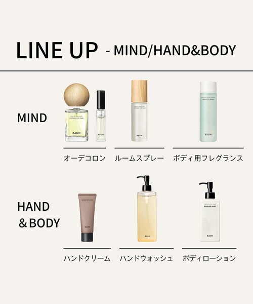 ハンドケア・ハンドクリーム BAUM Assortment 2025.4.10 リニューアル 森林浴のように心地よいハンドクリーム